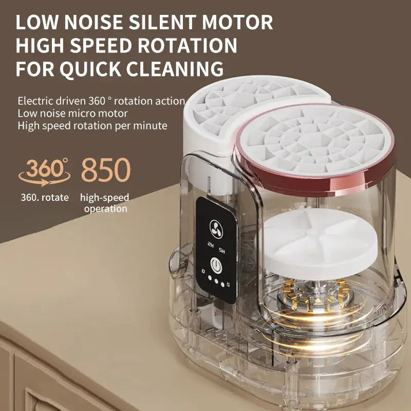 Makeup Brush Cleaner | USB Electric | Quick Dry Stand | Portable