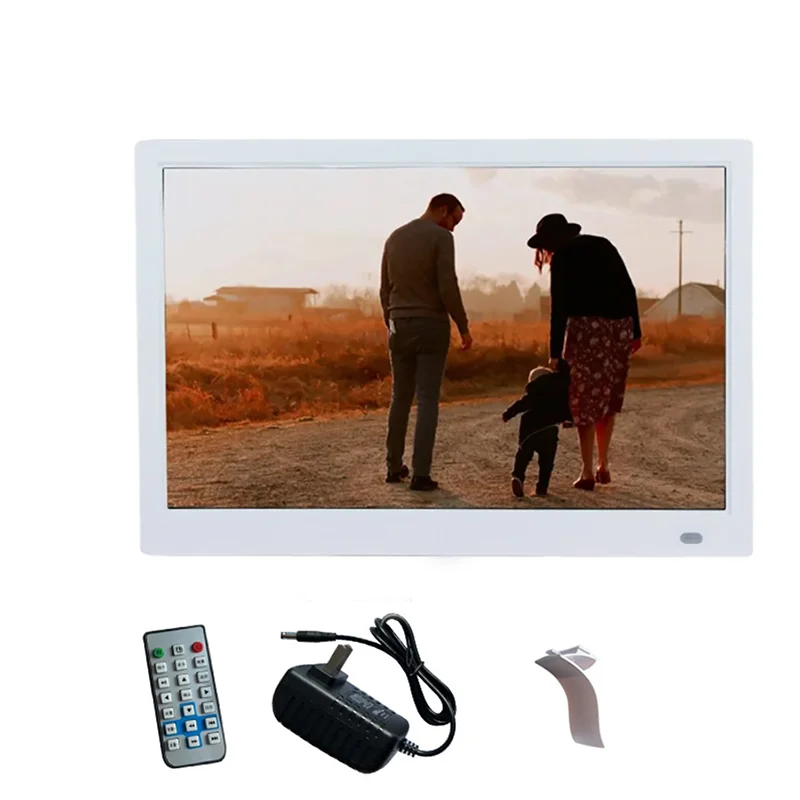 14 inch Digital photo frame 1366 * 768 Video Photo Calendar USB/SD White Digital photo frame Black Vertical screen from PriceLows™