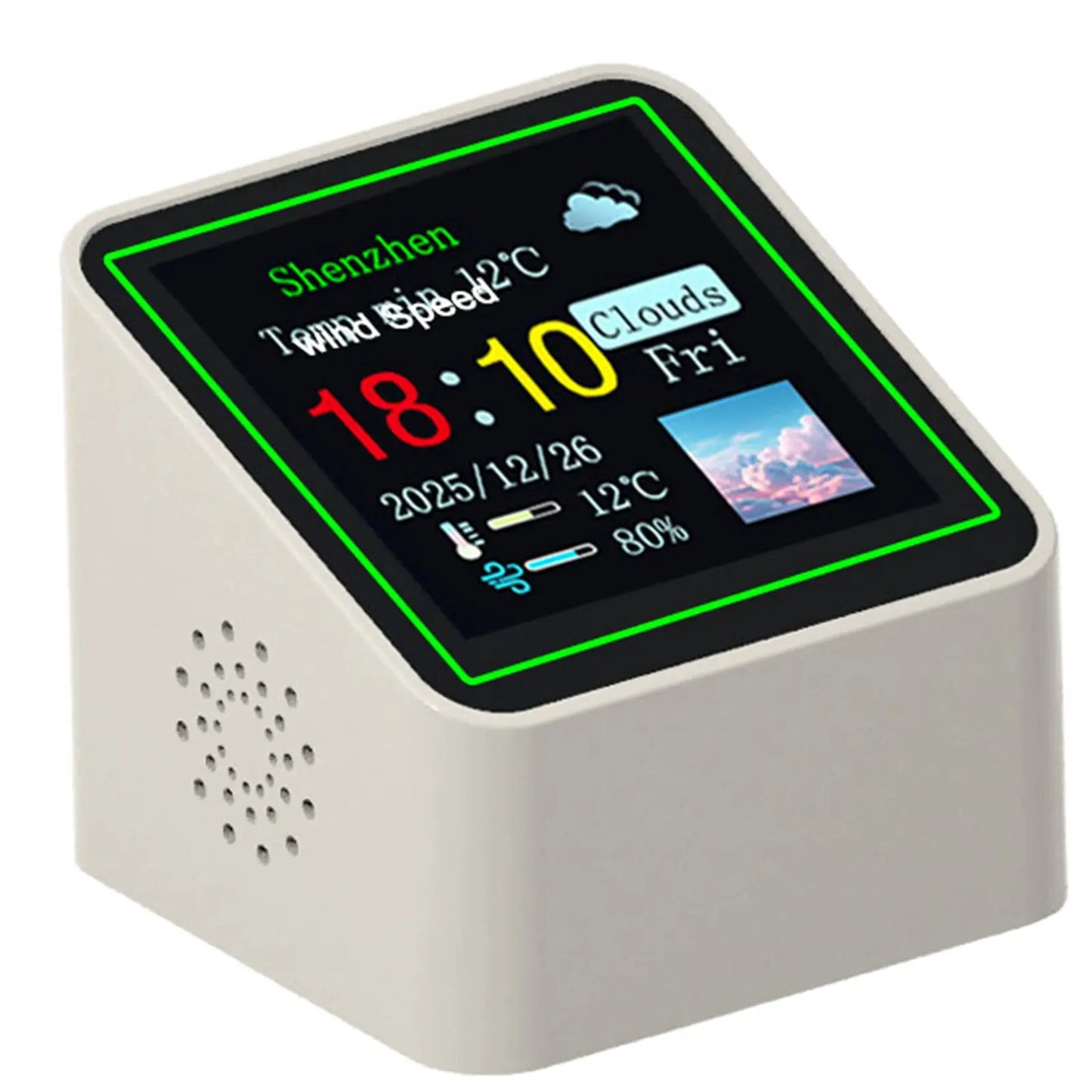 Smart WiFi Digital Weather Station with Temperature Humidity Display Date for Kitchen Bathroom Office Bedroom Home from PriceLows™
