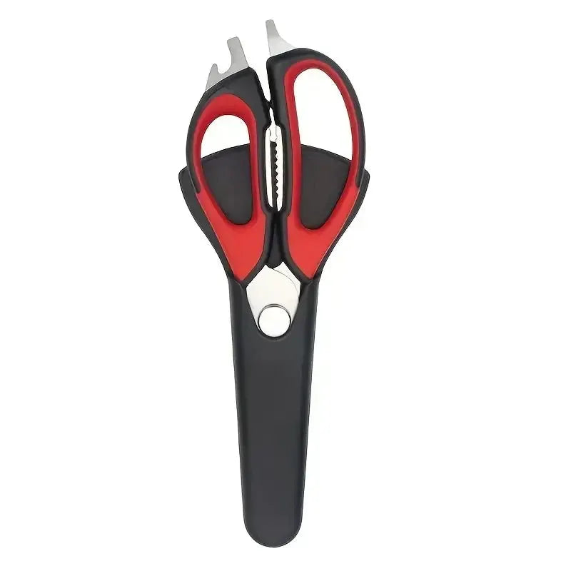 7-in-1 Multifunctional Stainless Steel Kitchen Scissors with Magnetic Holder Heavy Duty Food Scissors for Meat Fish Poultry Vege from PriceLows™