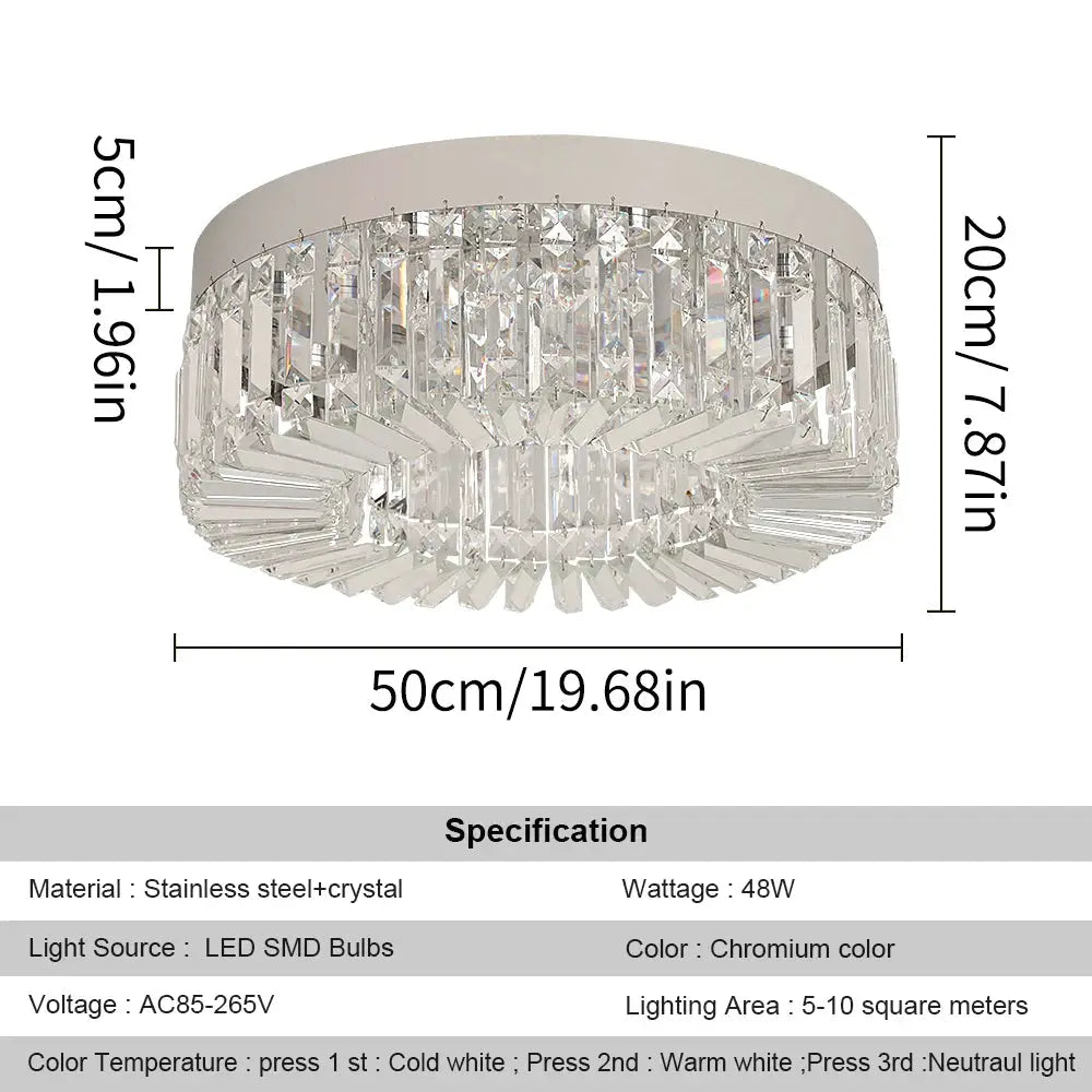 Crystal Ceiling Lamp Living Room Gold Luxury Modern Chandeliers Decoration Led Ceiling Lights Lighting Fixture Diameter 40 50cm from PriceLows™