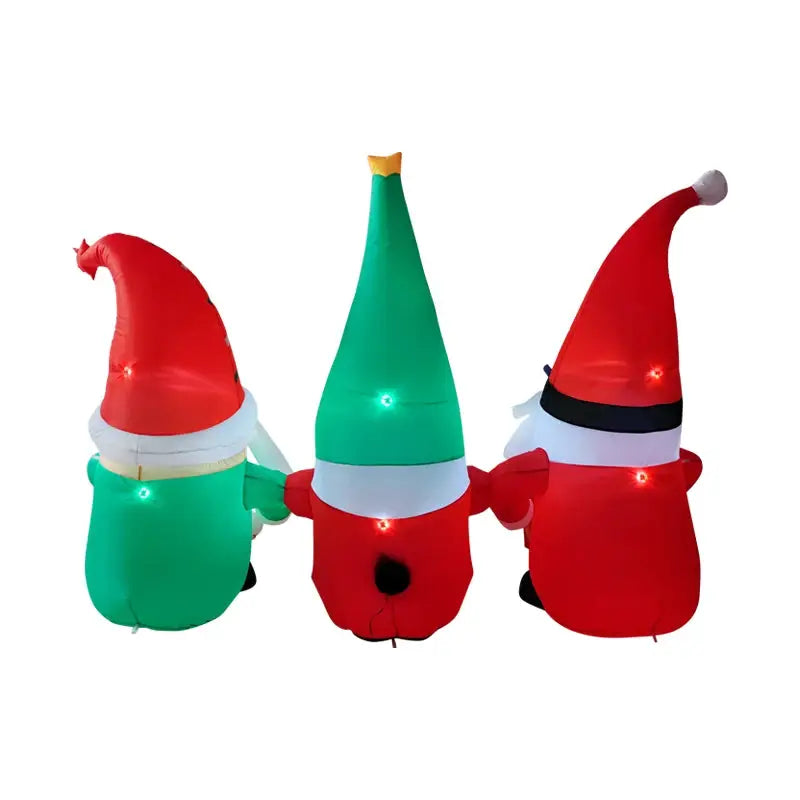 Christmas Inflatables | Built In Led Lights | Three Elf Design | 2.1M High