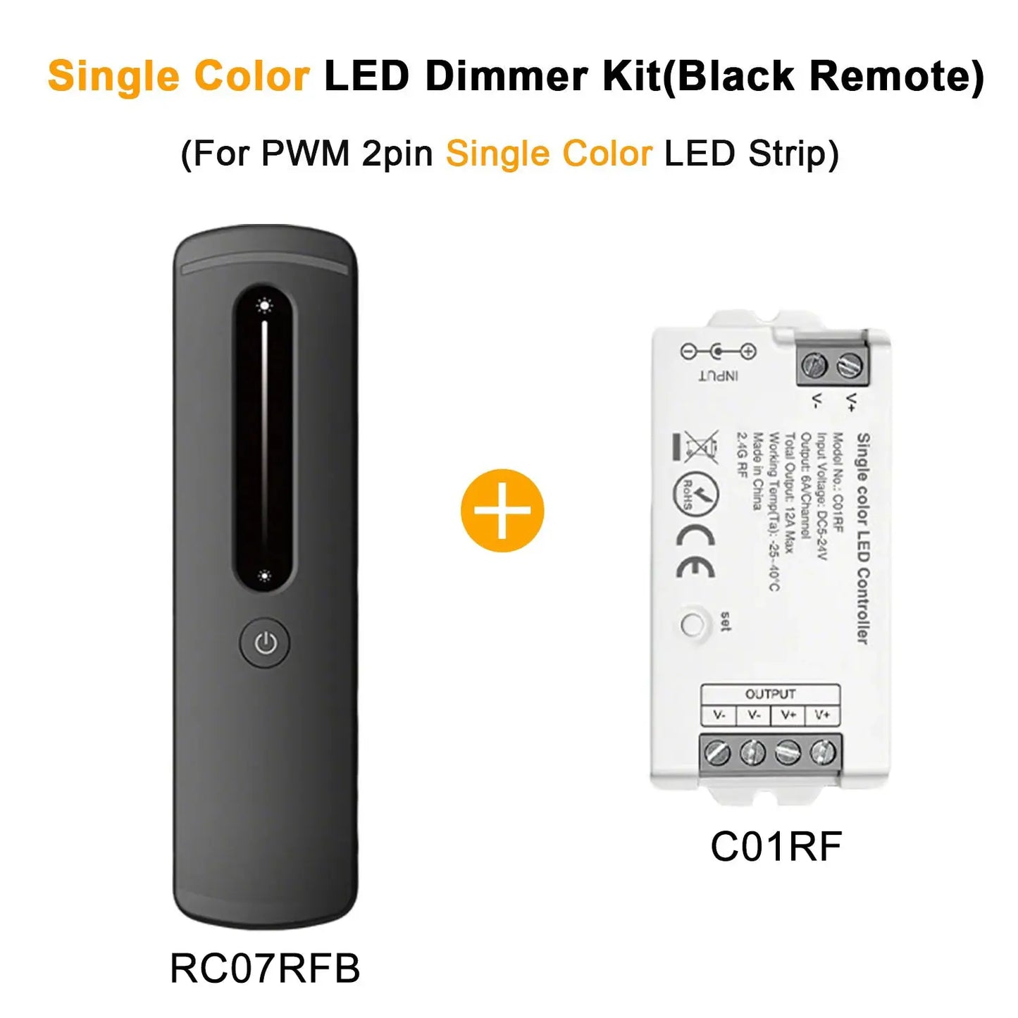 2.4GHz LED Controller RF Remote Wireless LED Dimmer C01RF C02RF C03RF C04RF C05RF DIM CCT RGB RGBW COB 2835 LED Strip Lighting from PriceLows™