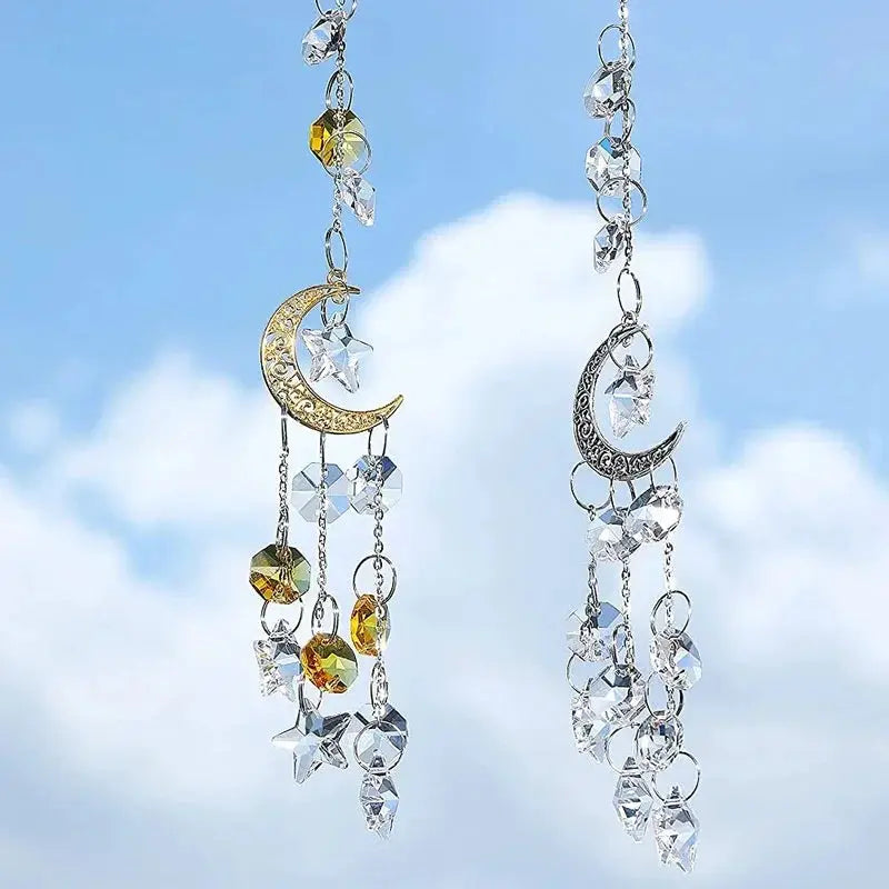 Crystal Rainbow Catcher Glass Light Wind Chimes Outdoor Art Hanging Pendant Home Decor Garden Prism Window Decoration Crafts from PriceLows™