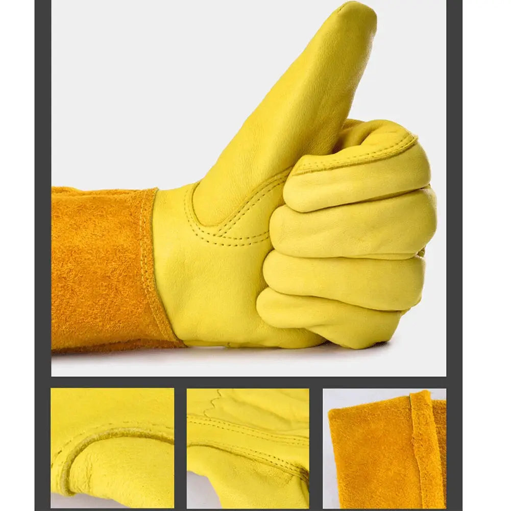 1 Pair Long Thorn Proof Gardening Gloves with Forearm Protection Leather Labor Protection Long Elbow Gloves Best Garden Gift from PriceLows™