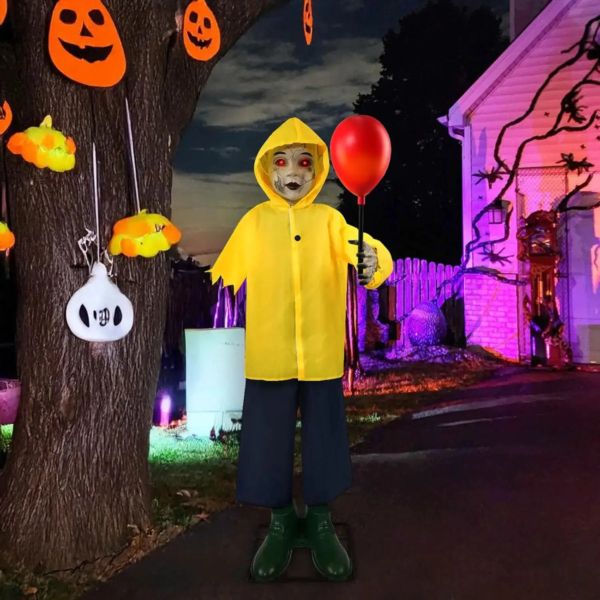 Halloween Animatronic Prop 4 Ft | Touch Active Sound Effects
