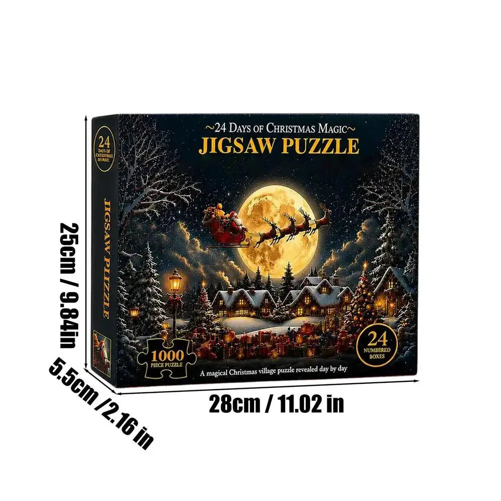 Christmas Advent Jigsaw Puzzle | 1008 Piece | Snow Village | Countdown Game