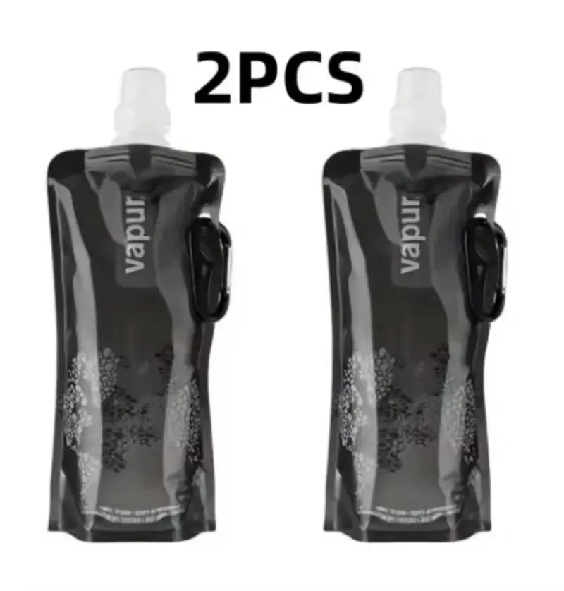 500ML Portable Ultralight Foldable Silicone Folding Water Bottle Water Bag Outdoor Sport Supplies Hiking Camping Soft Flask Bag from PriceLows™