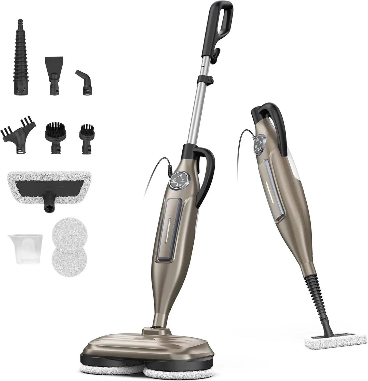 Steam Mop Cleaner with Rotating Mop Pad 10 in 1 Lightweight Spin Mop 1300W Powerful Floor Steamer for Home Hardwood Laminate VM6 from PriceLows™