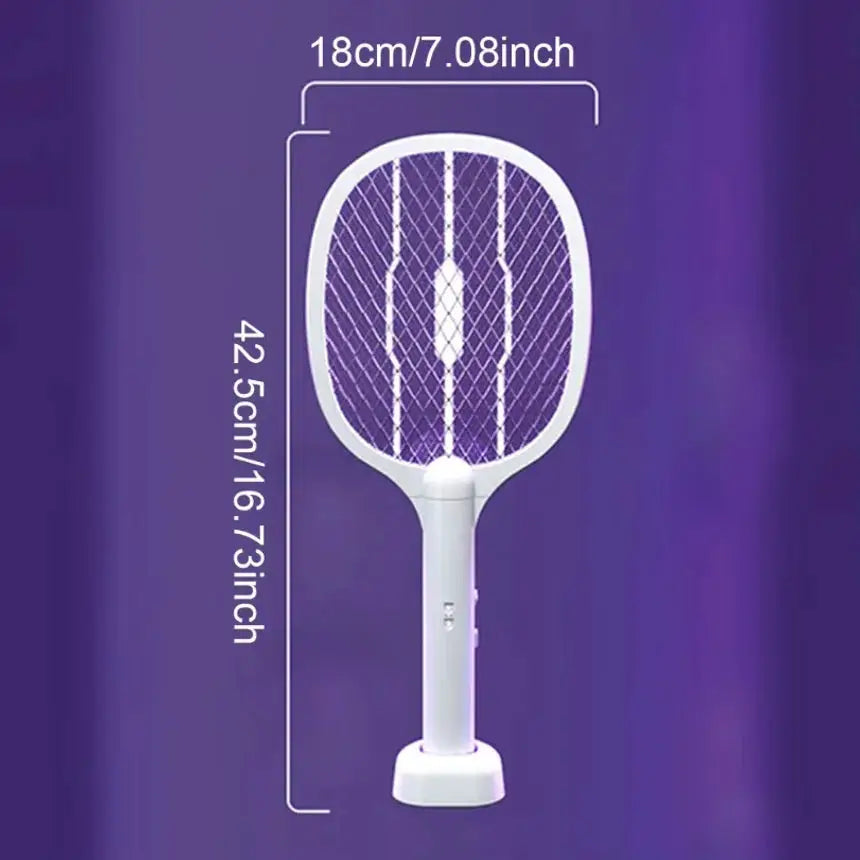 Handheld Electric Fly Swatter 3000V Bug Zapper Racket 2 in 1 Fly Swatter with USB Rechargeable Mosquito Killer Lamp Pest Control from PriceLows™