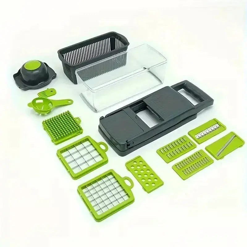 Vegetable Chopper | 14-in-1 | Stainless Steel Blades | One Size