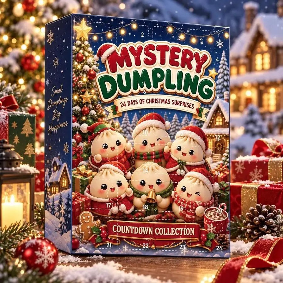 Christmas Advent Calendar | 24 Dumpling Figures | PVC Desk Toy | Gift
