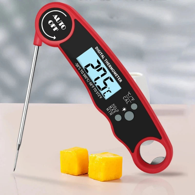 Digital Thermometer | Folding Probe | Portable Kitchen Use | Meat Milk Food