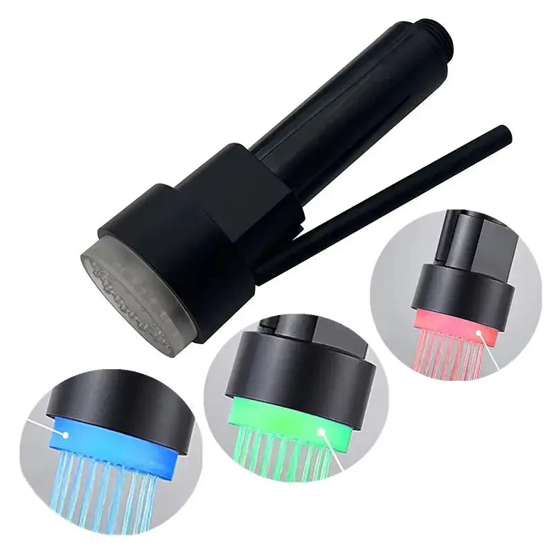 Modern Kitchen Faucet Sprayer Spring Sink Faucets Dual Spouts with LED Light from PriceLows™