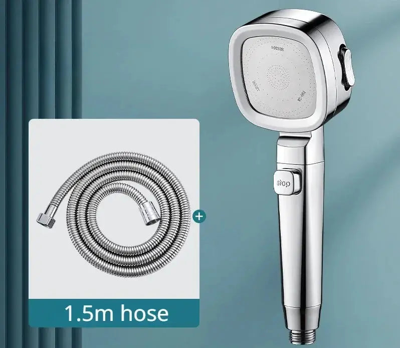 High Pressure Shower Head Water Saving 3 Modes Shower Heads Adjustable One-Key Stop Water Massage Sprayer Bathroom Accessories from PriceLows™