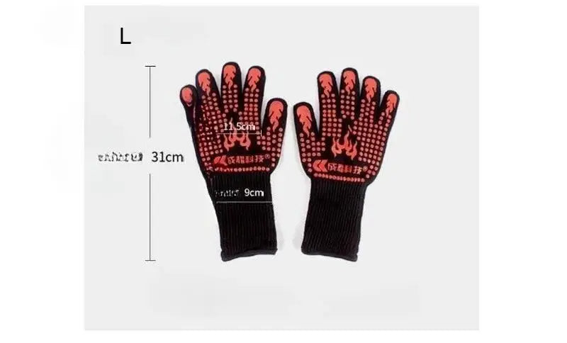 Oven Gloves | 500C Heat Resistant Silicone | Non Slip Mitts | One Size