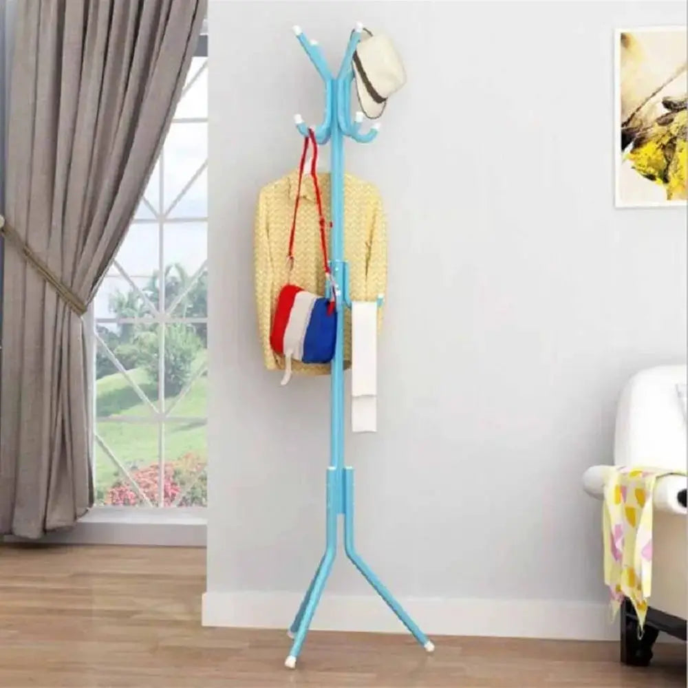 Pink 9-Hook Coat Rack for Living Room, Hat and Clothing Display Stand, Multi-Purpose Hanging Storage Furniture from PriceLows™