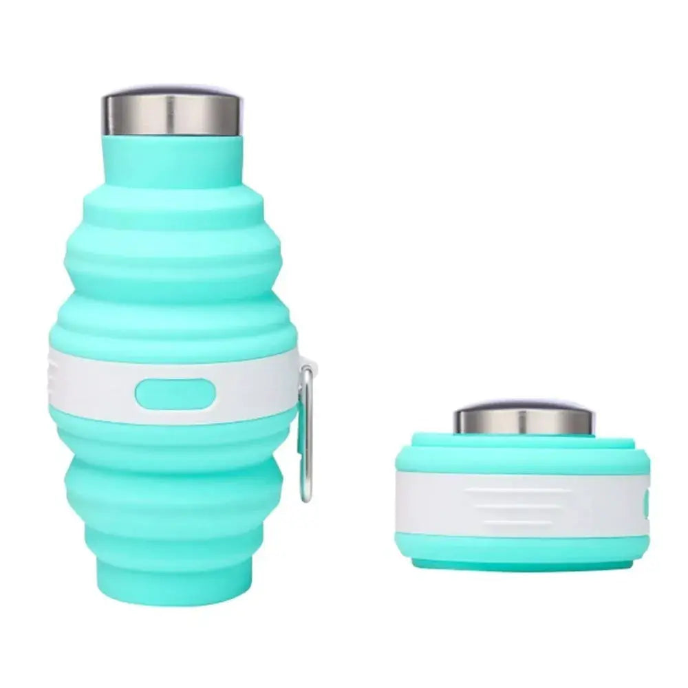 475ml Collapsible Water Bottles Silicone Retractable Hiking Cups with Carabiner Portable Folding Drink Cups for Outdoor from PriceLows™