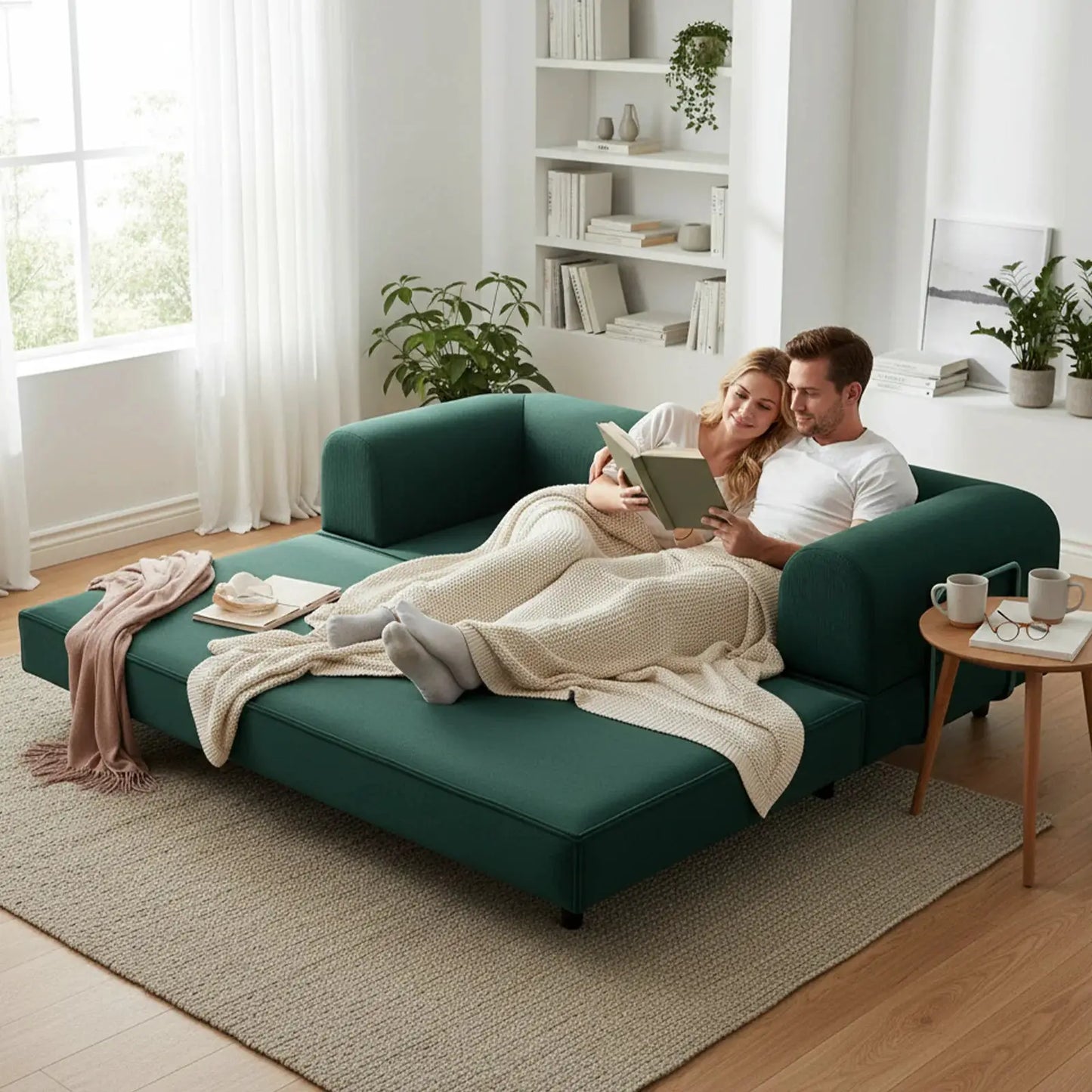 Sofa Bed | Memory Foam | 304 Stainless Steel Frame | 79in Length from PriceLows™