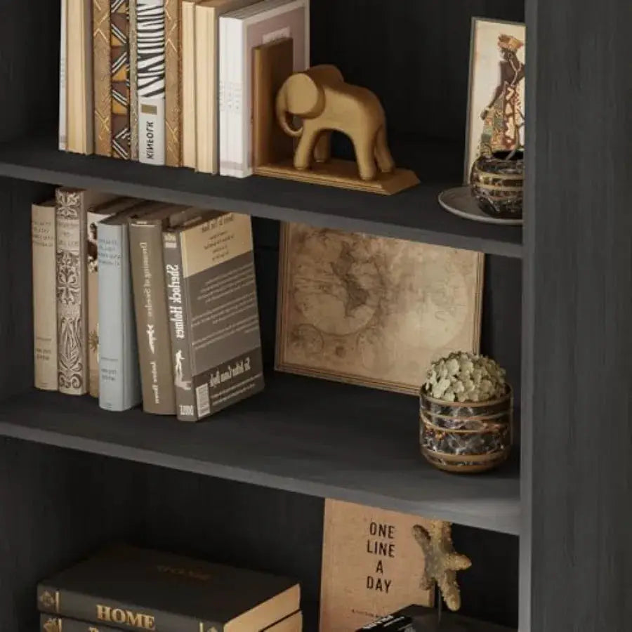 70.8" Tall Black Bookshelf Farmhouse Modular Bookcase with 6-Tier Adjustable Shelves Large Storage Cabinet for Home Office Livi from PriceLows™