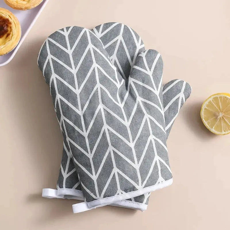 Oven Mitts | Heat Resistant 500°F | Non-Slip Silicone Lined | 2 Pack