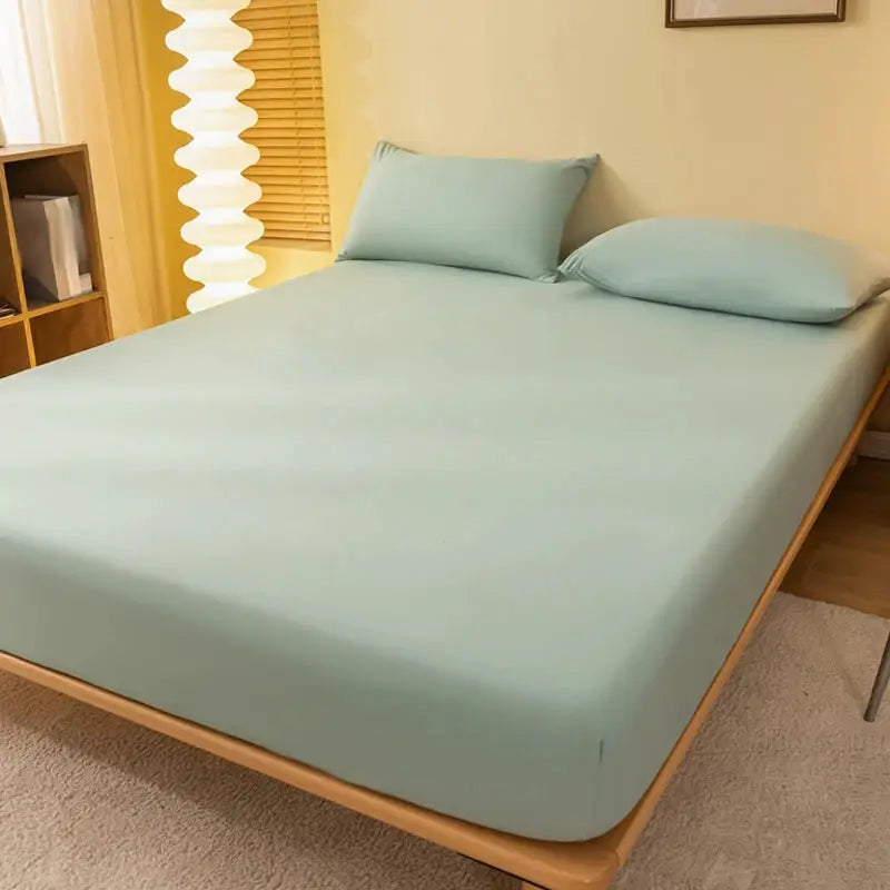 1 piece of solid color matte bed sheet, solid color bed cover for bedroom, bedding (excluding pillowcases) from PriceLows™