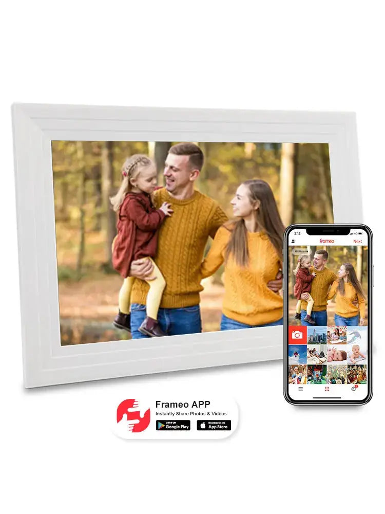 Digital Photo Frame | 10.1 Inch IPS WiFi | 1280x800 Display Frameo | 32GB Memory from PriceLows™