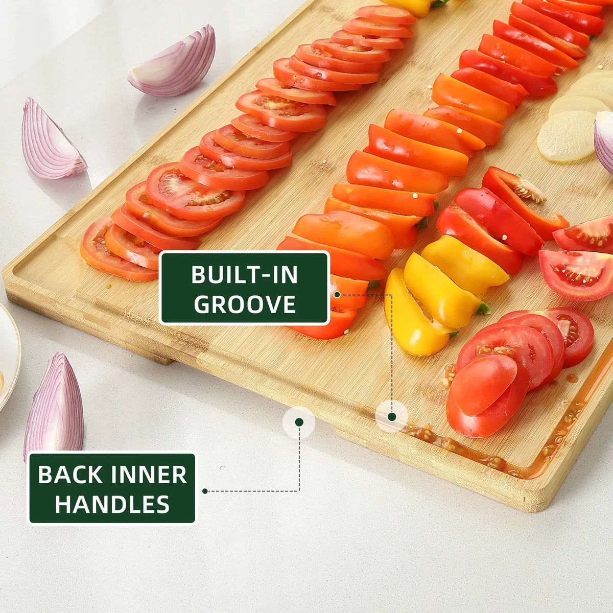 Extra Large Wood Fiber Cutting Board 24x16 Inch, Thick and Durable Eco Friendly | Wood | Home Use | Home
