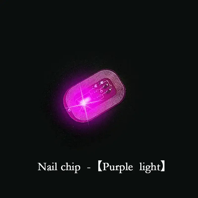5pcs NFC Flash Nail Sticker LED Bare Chip Intelligent Luminous Nail Lamp Glow in the Dark Nail Stickers Enhancement Manicure from PriceLows™