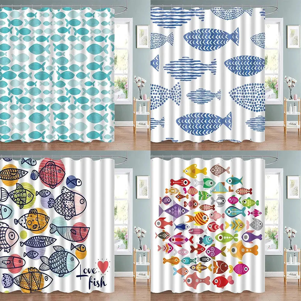 Waterproof Shower Curtain For Kids Durable Polyester – PriceLows™