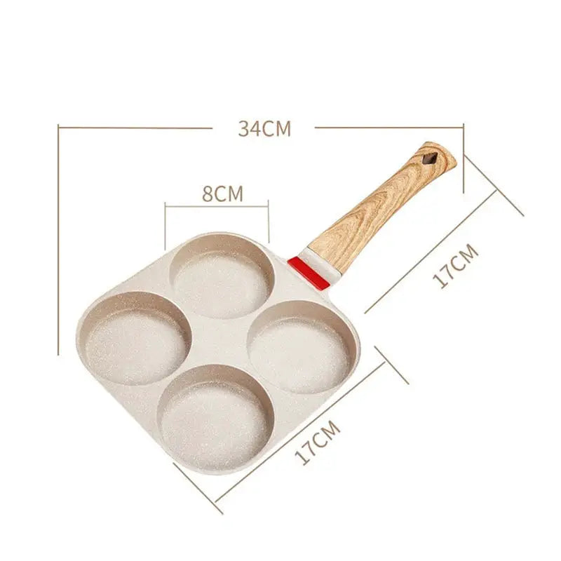 Omelette Pan | Four Hole Design | Nonstick | One Size