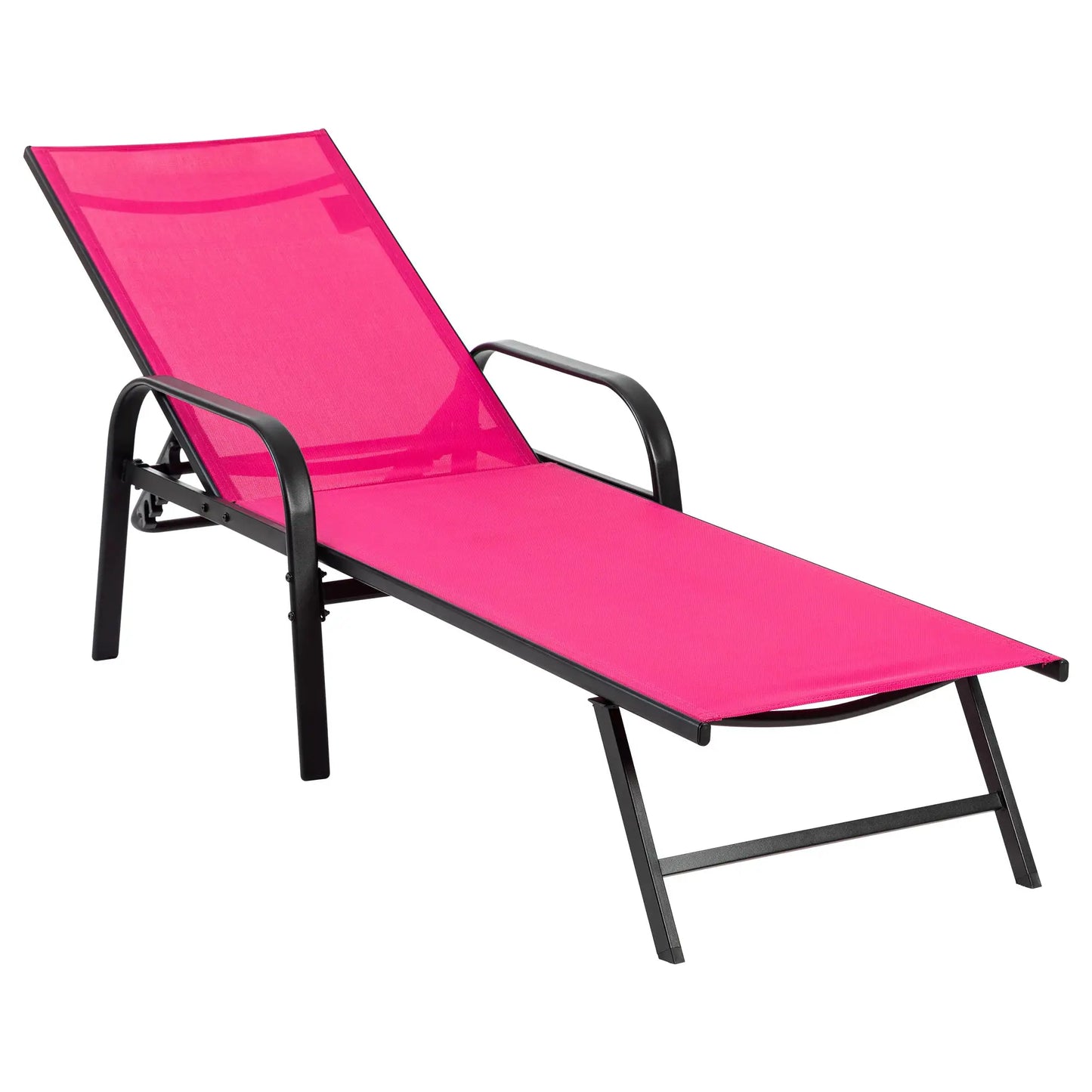 JHK Folding Portable 8-legged Beach Chair Outdoor Sun Chairs with Armrests Metal Frame Lounge Recliner Chair for Patio Backyard from PriceLows™