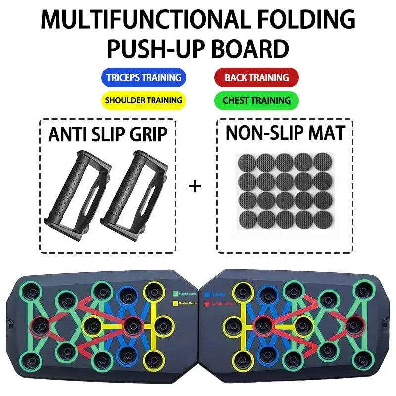 Push-Up Board | Foldable Design | Color Coded Targets | Full Body