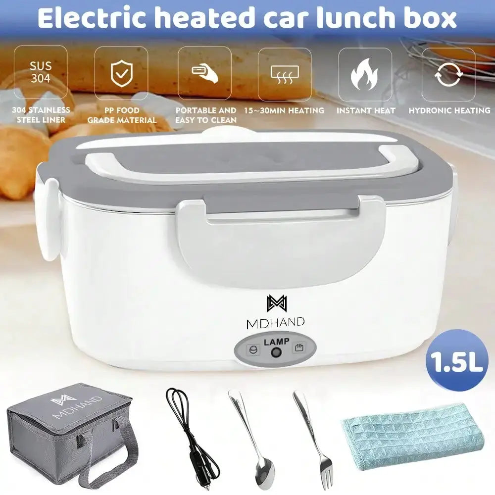 Electric Lunch Box Food Heater, Portable Warmer For Car Truck Work With 304 Stainless Steel Container, 12V Heated Lunch Box Suitable For Ideal Driver/Work/Gift from PriceLows™
