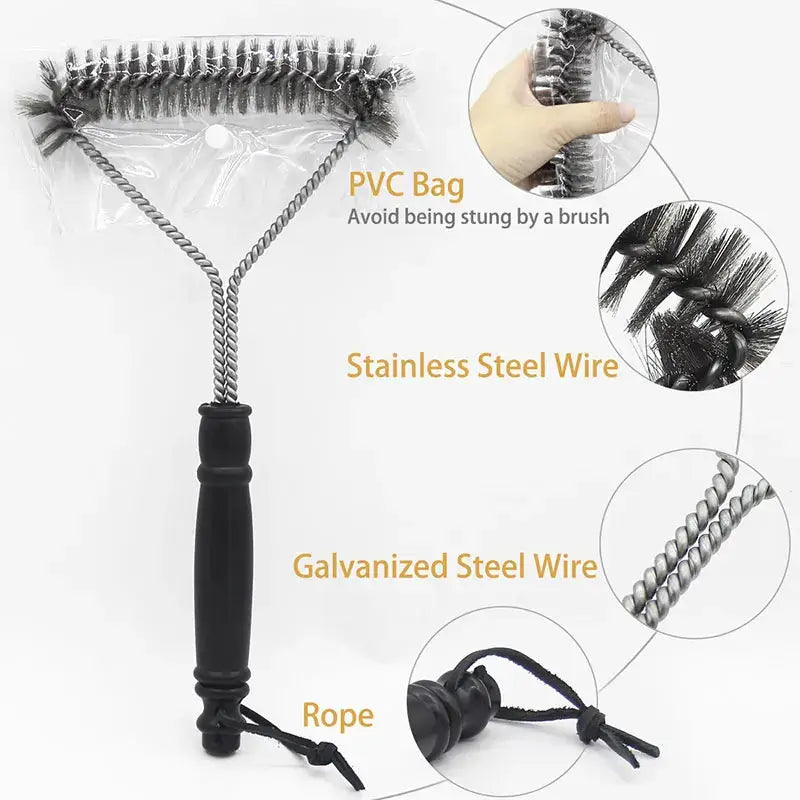 Barbecue Grill Brush | Stainless Steel Bristles | Heat Resistant | One Size