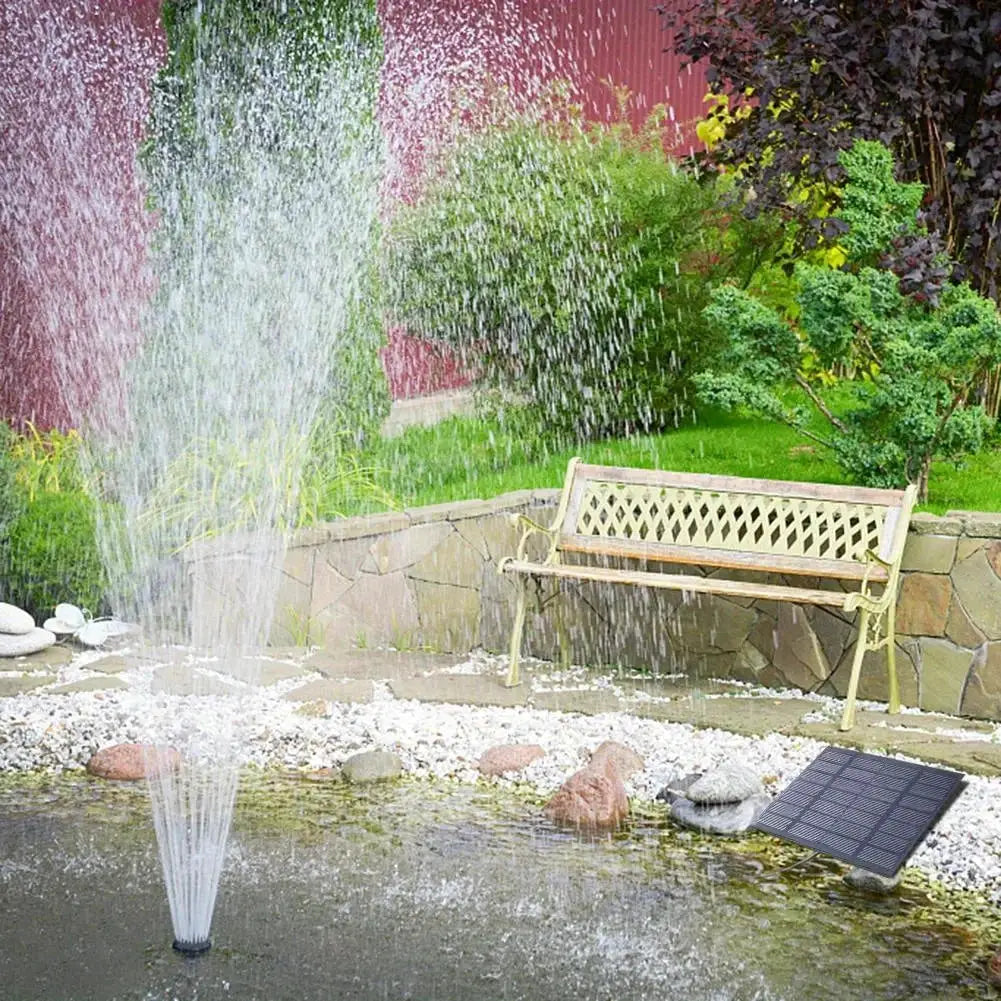 Solar Fountain with 6 Nozzles - 1.4W Solar Panel Floating Water Pump for Bird Baths, Pools, Garden DIY Waterfall Yard Decor from PriceLows™