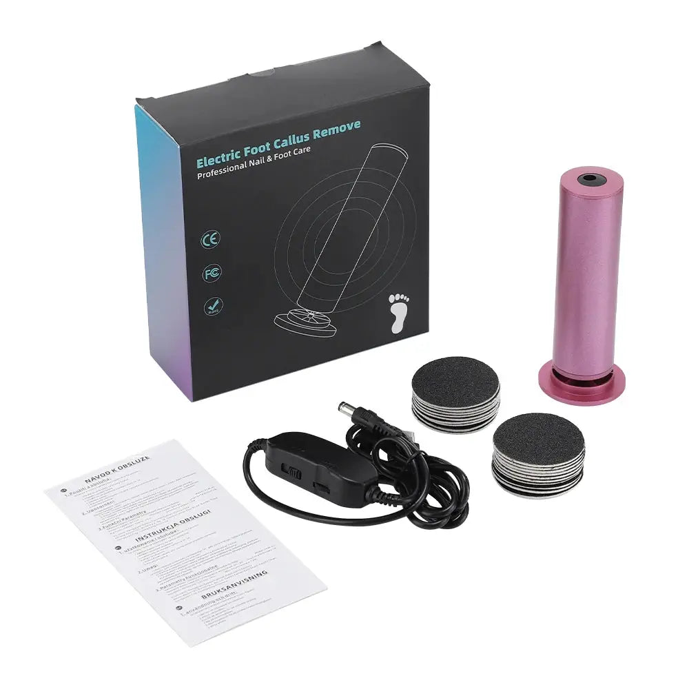 Electric Foot Callus Remover Foot Care File Leg Heels Remove Dead Skin Pedicure Tool Set Foot Grinder & Replacement Sandpaper from PriceLows™