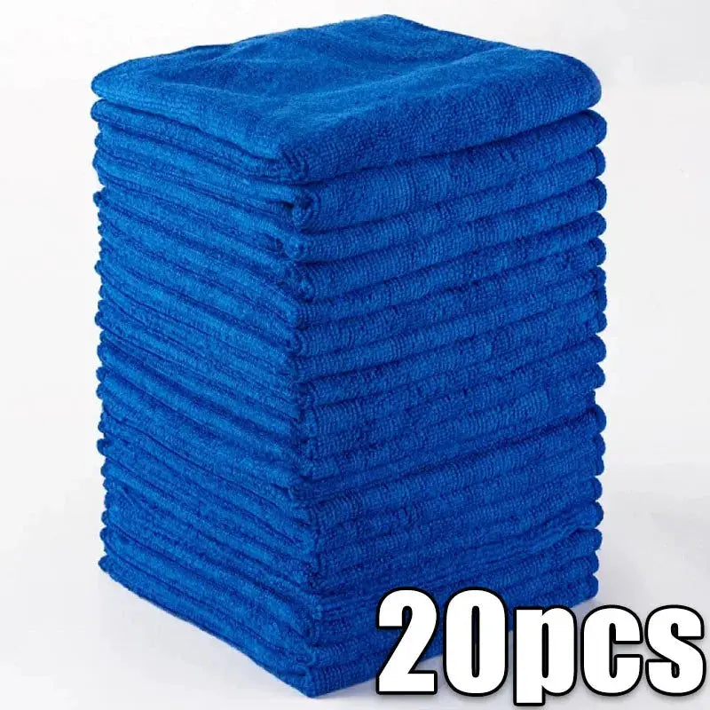 10/200PCS Microfiber Car Cleaning Towels Super Absorbent Car Drying Cloth Household Car Care Detailing Hemming Towel Duster Rags from PriceLows™
