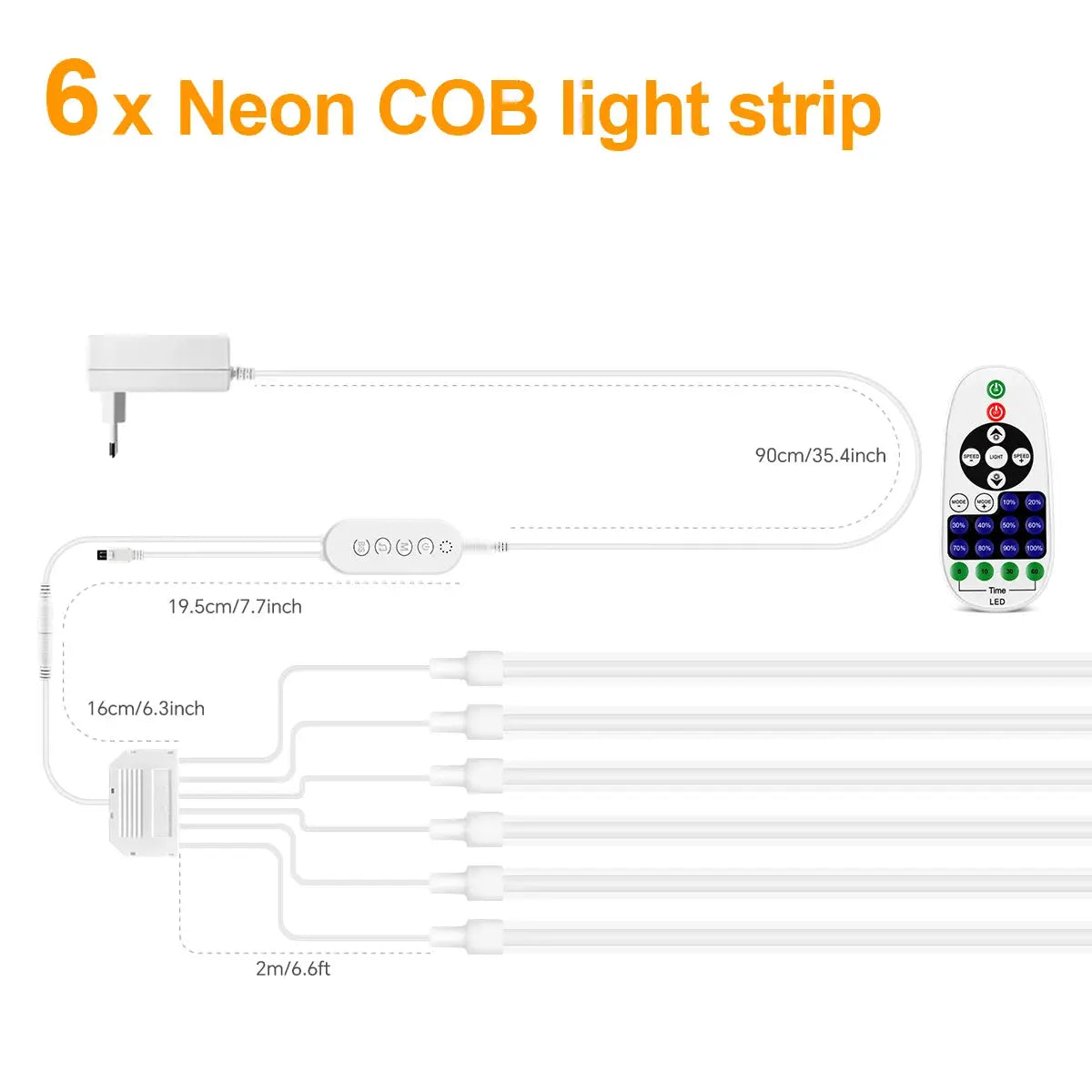 Smart Bluetooth APP Control LED Neon Light Dimmable,with Music Mode 24V RF Remoter,for Slat Grille Wood Wall Backlight Decor from PriceLows™