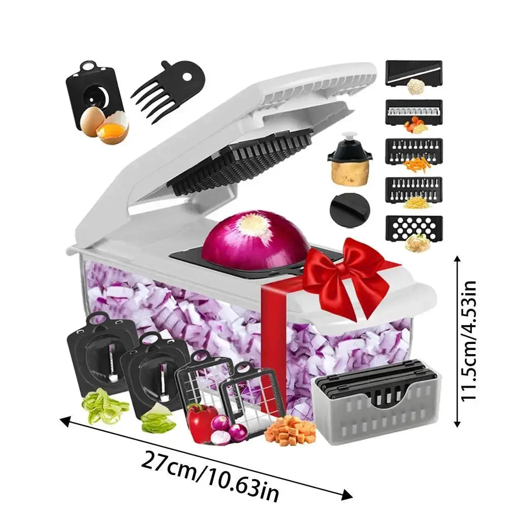 Vegetable Chopper | 18 In 1 Multifunction | Plastic ABS Blade | One Size