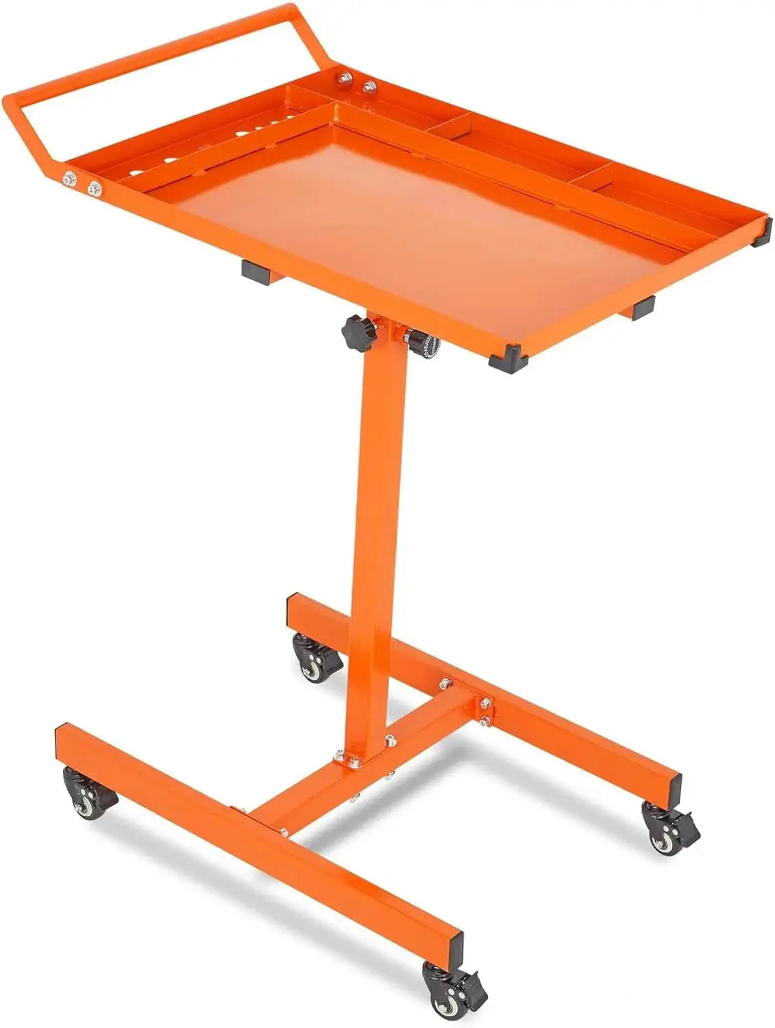 Mobile Work Table with Adjustable Height – 300Lbs Capacity Mechanic Rolling Tool Cart with Brakes for Garage Car Repair Shop from PriceLows™