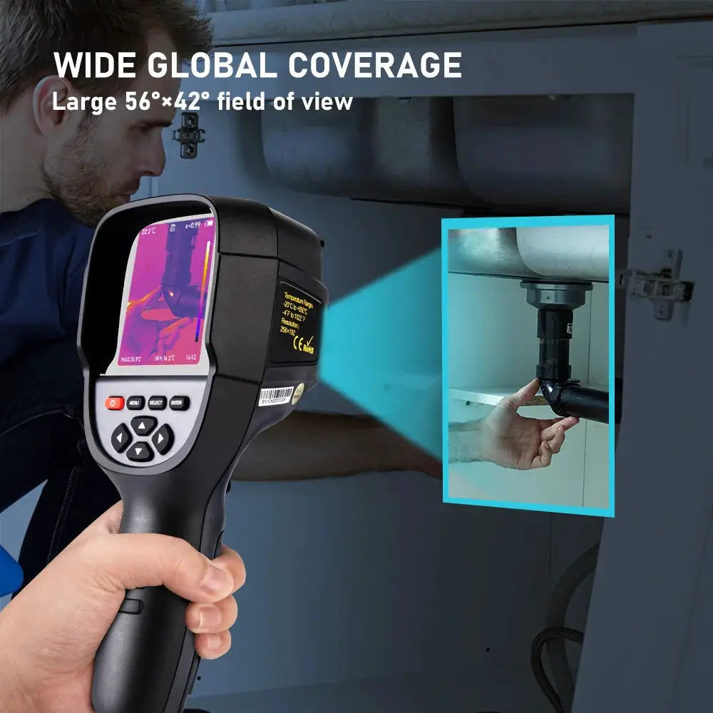 256x192 Thermal Imaging Camera GW256 with Dual-Light Fusion for Home Inspection HVAC Mechanical Maintenance from PriceLows™