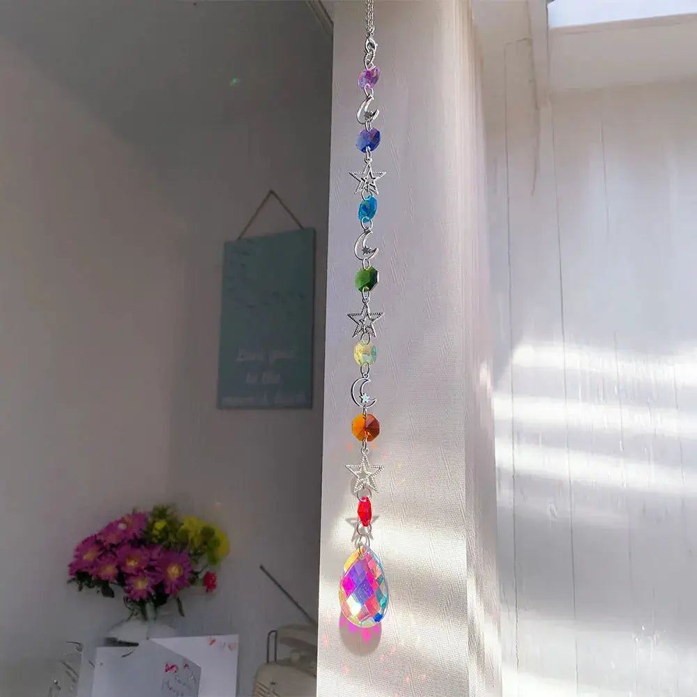 Crystal Wind Chime Rainbow Maker Sun Catcher Dream Catcher Pendant Home Garden Decor Wind Chime, Holiday, Festival, Home Decor, from PriceLows™