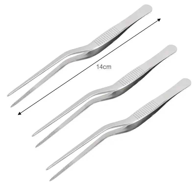 3/1Pcs Kitchen Tweezer Utensil BBQ Tweezer Food Clip Kitchen Bar Chief Tong Stainless Steel Portable for Picnic Barbecue Cooking from PriceLows™