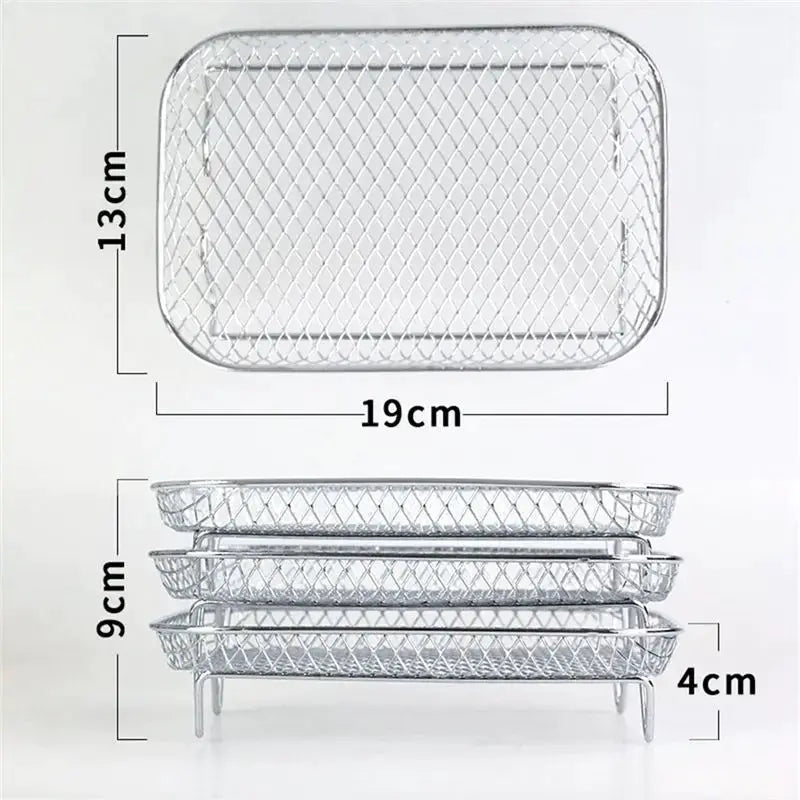 Air Fryer Rack | Ninja Dual Air Fryer Accessory | Stackable Stainless Steel