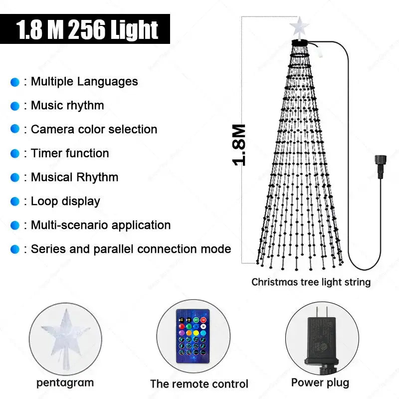 Smart Christmas Tree Lights 400LEDs Outdoor Holiday Decoration Remote & App Control RGB DIY Lmage Light String Christmas Decor from PriceLows™