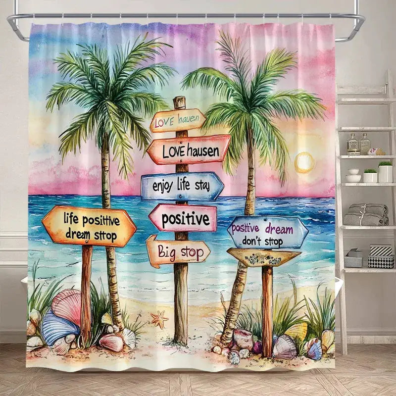 Ocean Animals Sea Turtle Shower Curtains Tropical Fish Coral Underwater Nature Scenery Child Bath Curtain Home Bathroom Decor from PriceLows™