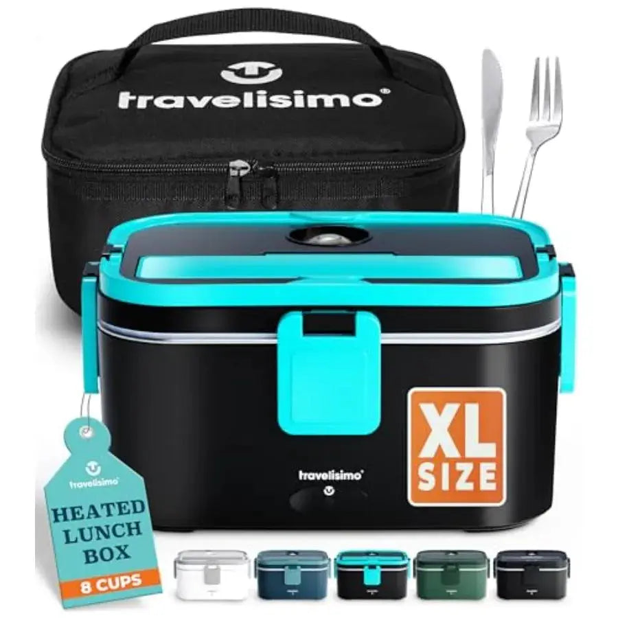 Extra-Large Electric Lunch Box For Adults Holds up to 8 Cups - 100W Heated Lunch Box For Men 1.8L Portable Food Warmer for Trav from PriceLows™