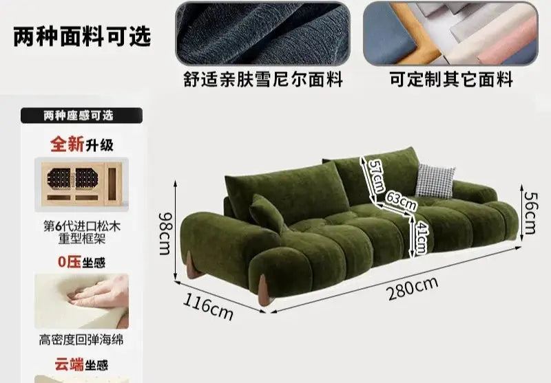 Sofa | Four-Seater | Retro Modern Scandinavian Style | Unavailable from PriceLows™