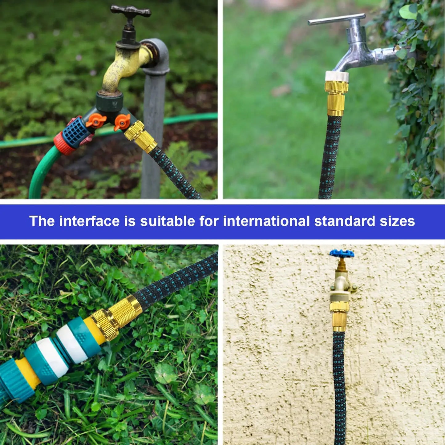 GardenJoy Expandable Garden Hose 3/4 in. x 50 ft. with 7 Function Spray Nozzle Magic Hose outdoor garden hose Water hose from PriceLows™